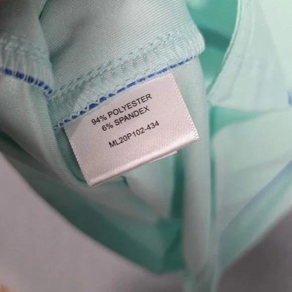 Magnolia Lane Tech Women Small Masters Golf Polo Shirt Light Aqua Blue Short Slv - Picture 5 of 6